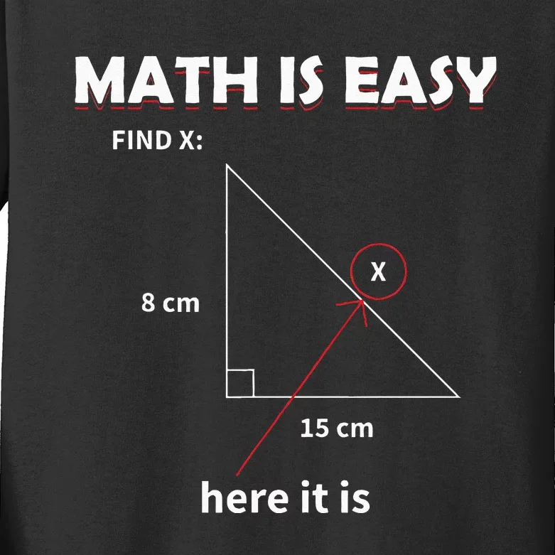 Math Geometry Mathematicians Kids Long Sleeve Shirt