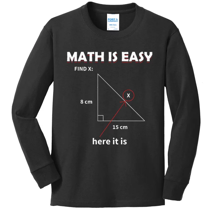 Math Geometry Mathematicians Kids Long Sleeve Shirt