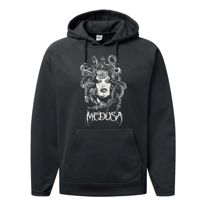 Medusa Greek Mythology Gothic Performance Fleece Hoodie