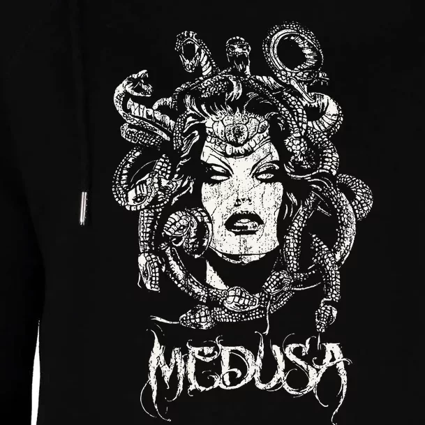 Medusa Greek Mythology Gothic Womens Funnel Neck Pullover Hood