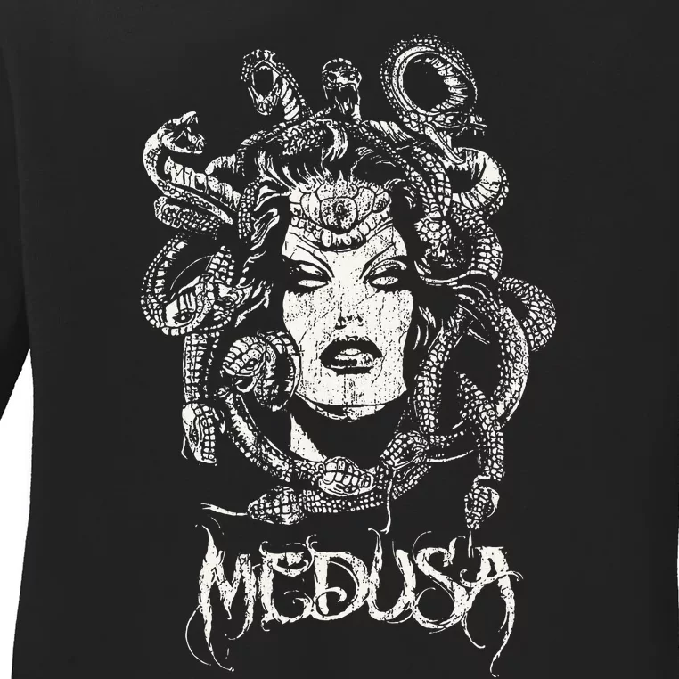 Medusa Greek Mythology Gothic Ladies Long Sleeve Shirt