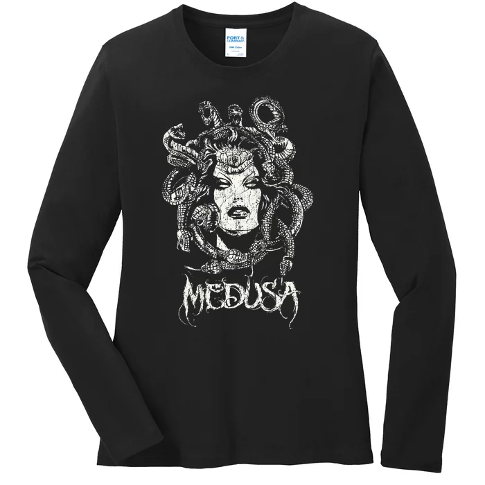 Medusa Greek Mythology Gothic Ladies Long Sleeve Shirt