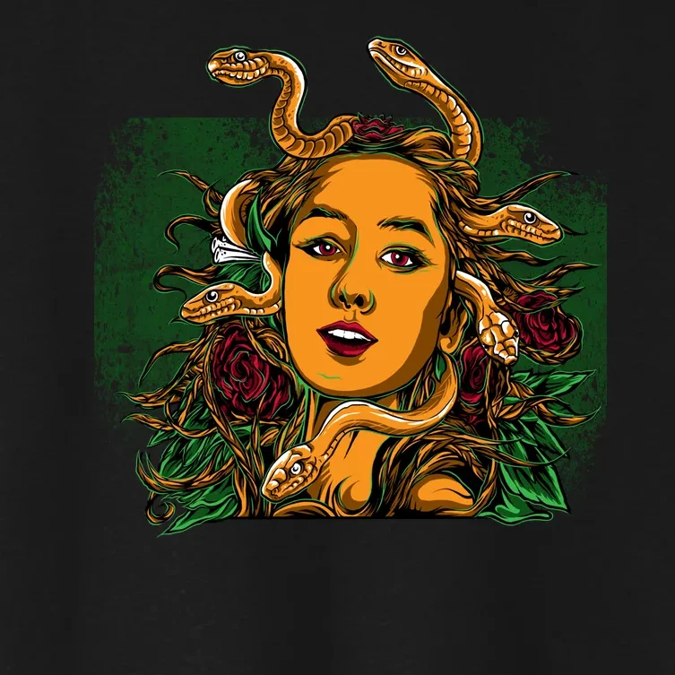 Medusa Greek Mythology Gorgo Women's Crop Top Tee