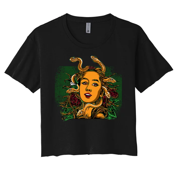 Medusa Greek Mythology Gorgo Women's Crop Top Tee