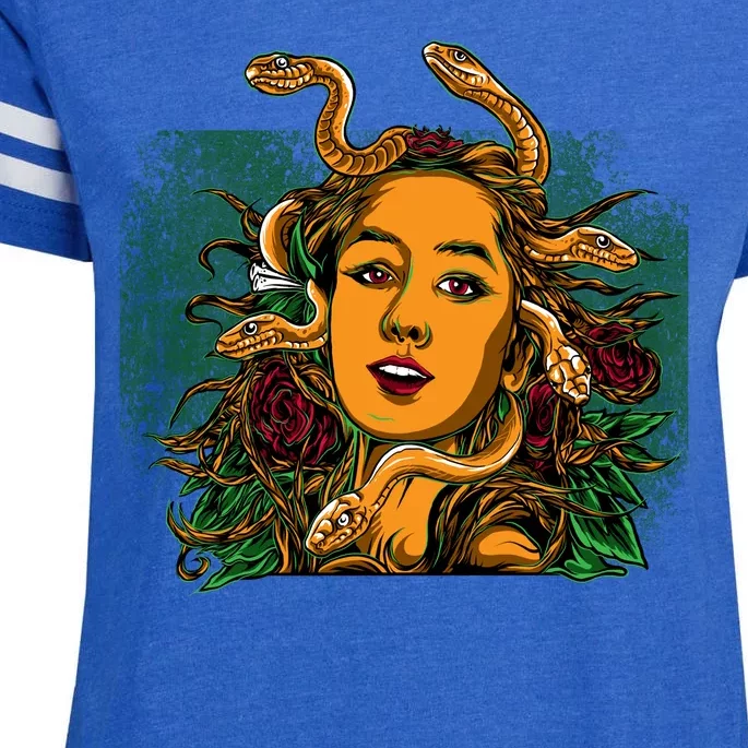 Medusa Greek Mythology Gorgo Enza Ladies Jersey Football T-Shirt