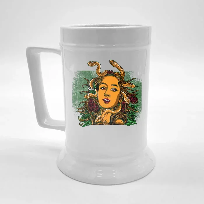 Medusa Greek Mythology Gorgo Front & Back Beer Stein