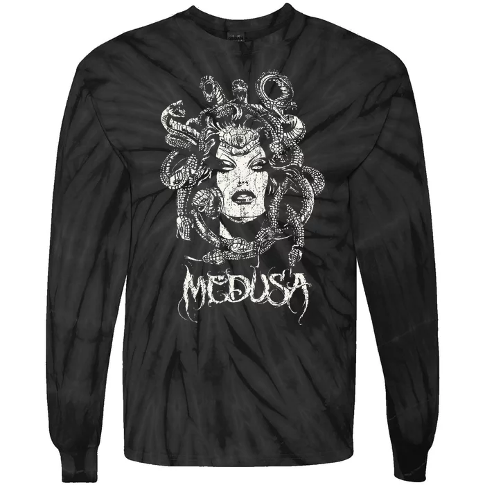 Medusa Greek Mythology Gothic Tie-Dye Long Sleeve Shirt