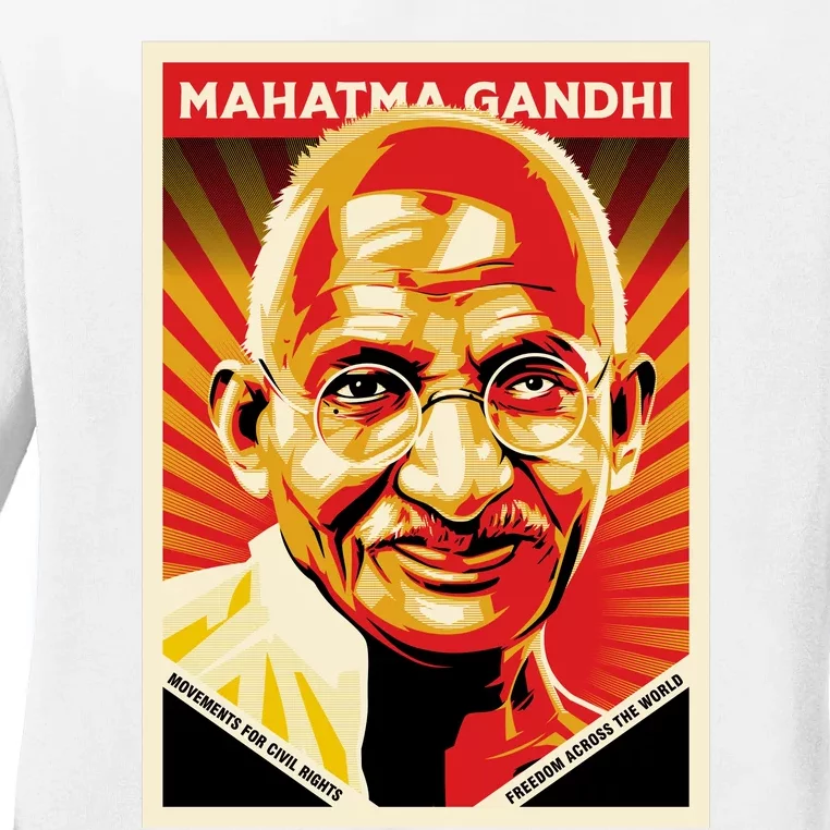 Mahatma Gandhi Ladies Long Sleeve Shirt