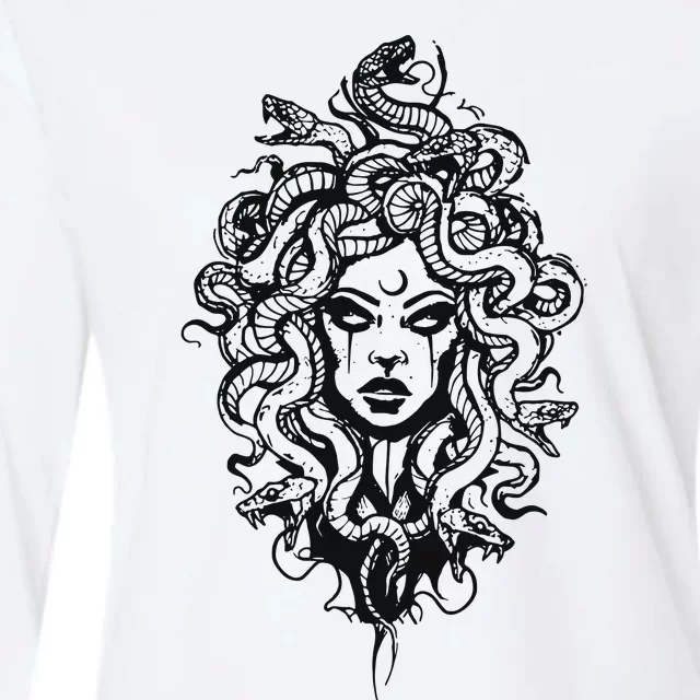 Medusa Greek Mythology Strong Women Rights Feminist Womens Cotton Relaxed Long Sleeve T-Shirt