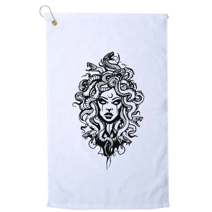 Medusa Greek Mythology Strong Women Rights Feminist Platinum Collection Golf Towel