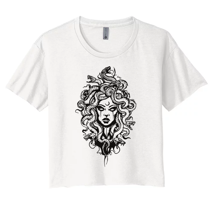 Medusa Greek Mythology Strong Women Rights Feminist Women's Crop Top Tee