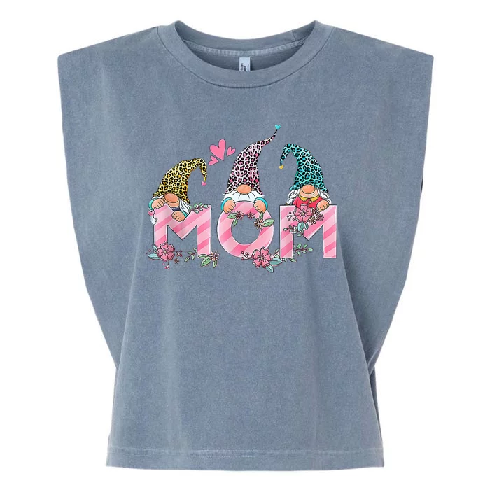 Mom Gnome Mother's Day Cute Gift Garment-Dyed Women's Muscle Tee