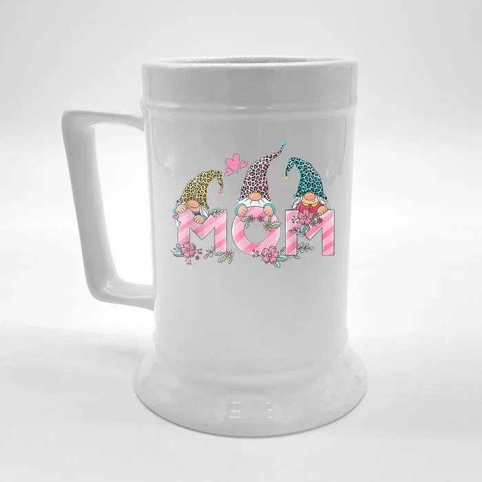 Mom Gnome Mother's Day Cute Gift Front & Back Beer Stein