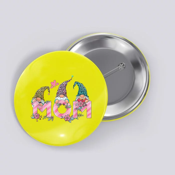 Mom Gnome Mother's Day Cute Gift Button