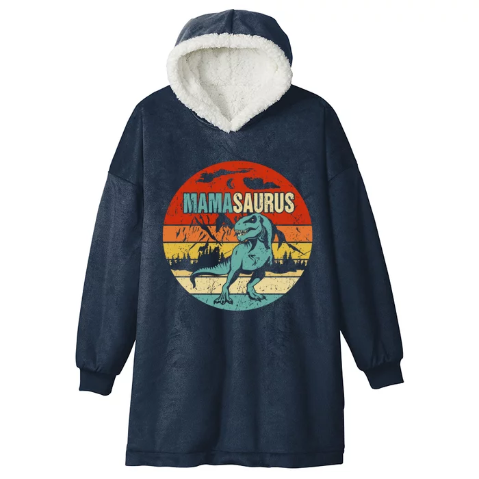 Mamasaurus Gift Mom Christmas Funny Gift T Rex Mama Saurus Dino Gift Hooded Wearable Blanket