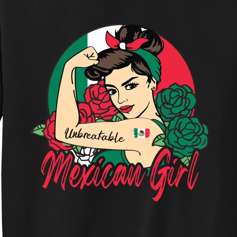 Mexico Girl Mexican Mujer Mexicana Flag Sweatshirt