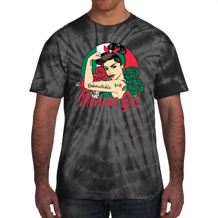 Mexico Girl Mexican Mujer Mexicana Flag Tie-Dye T-Shirt