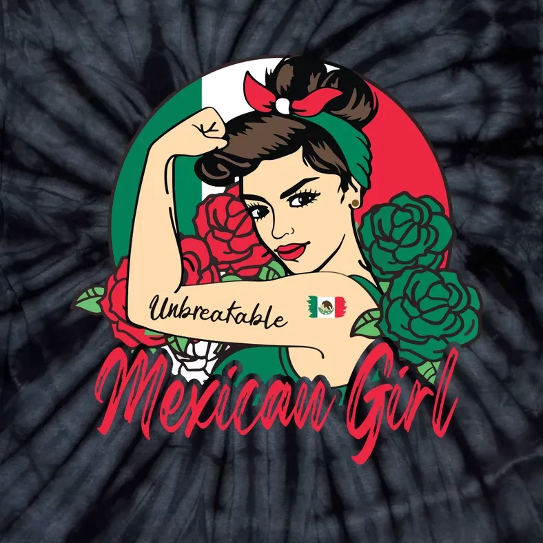 Mexico Girl Mexican Mujer Mexicana Flag Tie-Dye T-Shirt