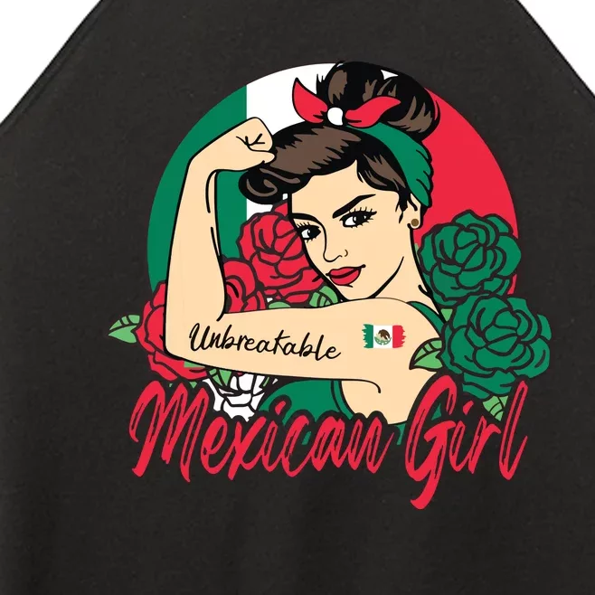 Mexico Girl Mexican Mujer Mexicana Flag Women’s Perfect Tri Rocker Tank