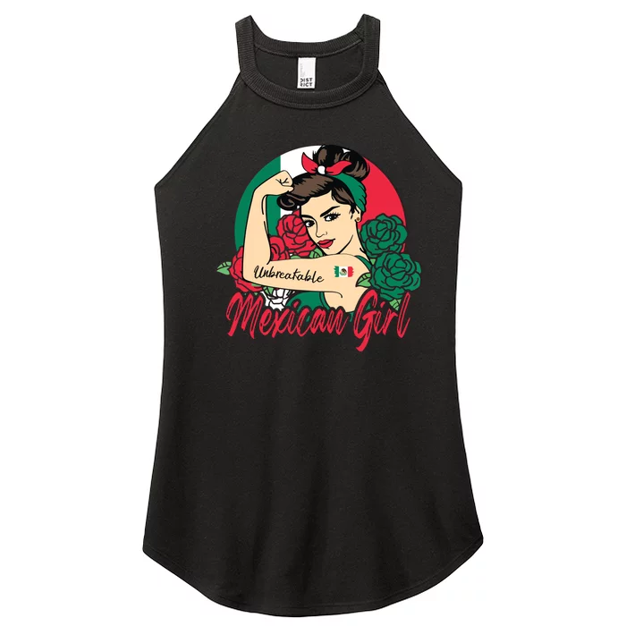 Mexico Girl Mexican Mujer Mexicana Flag Women’s Perfect Tri Rocker Tank