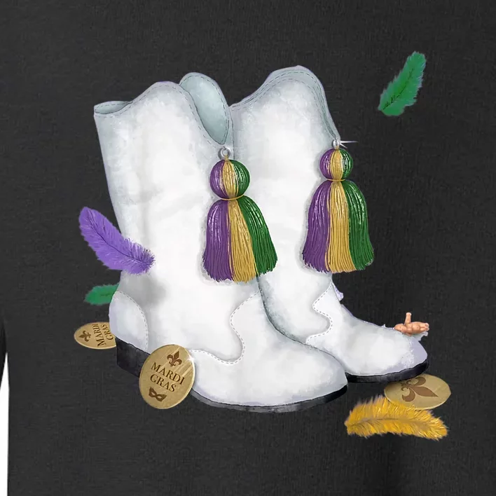 Mardi Gras Majorette Boots Funny Parade Festival Party Toddler Sweatshirt