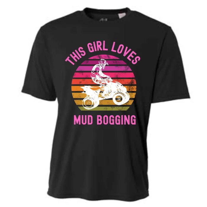 Mudding Gift Mud Bogging Atv Quad Dirt Racing 4x4 Cool Gift Cooling Performance Crew T-Shirt