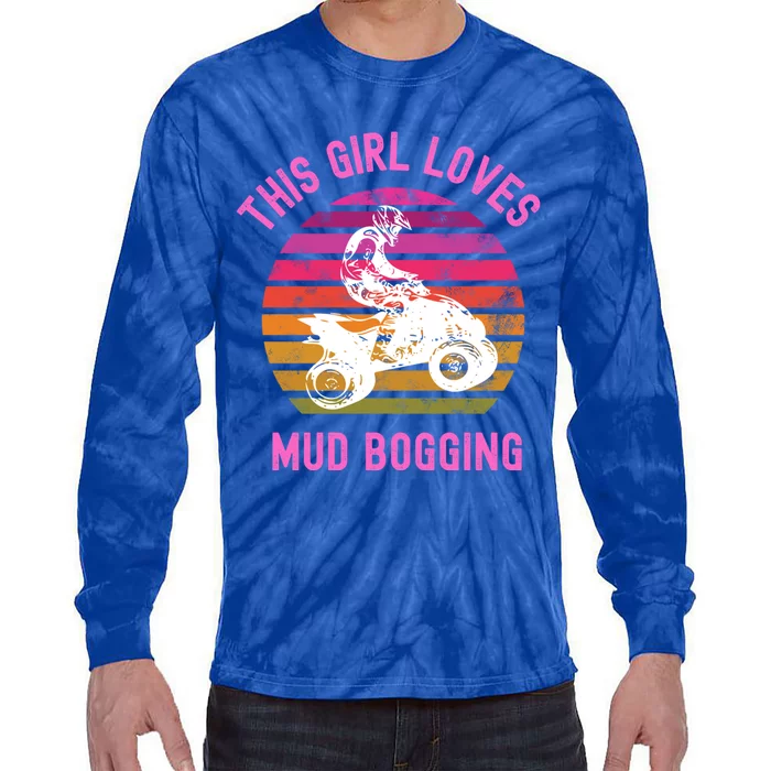 Mudding Gift Mud Bogging Atv Quad Dirt Racing 4x4 Cool Gift Tie-Dye Long Sleeve Shirt