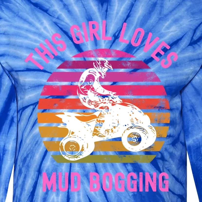 Mudding Gift Mud Bogging Atv Quad Dirt Racing 4x4 Cool Gift Tie-Dye Long Sleeve Shirt