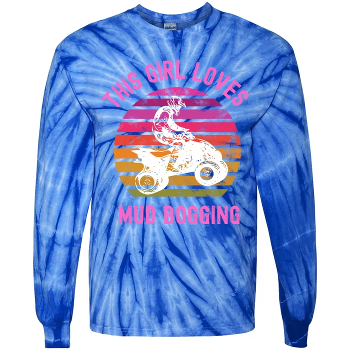 Mudding Gift Mud Bogging Atv Quad Dirt Racing 4x4 Cool Gift Tie-Dye Long Sleeve Shirt