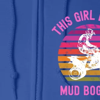 Mudding Gift Mud Bogging Atv Quad Dirt Racing 4x4 Cool Gift Full Zip Hoodie