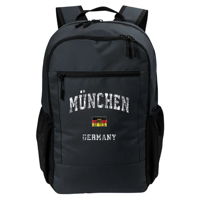 Munich Germany Munchen Vintage Athletic Sports Design Daily Commute Backpack