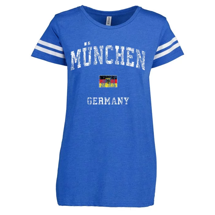 Munich Germany Munchen Vintage Athletic Sports Design Enza Ladies Jersey Football T-Shirt