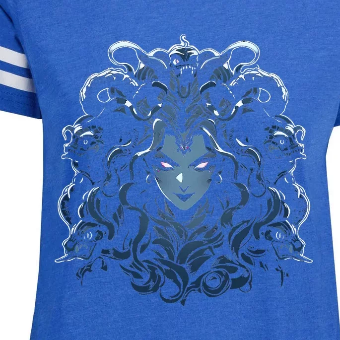 Medusa Greek Mythology Enza Ladies Jersey Football T-Shirt