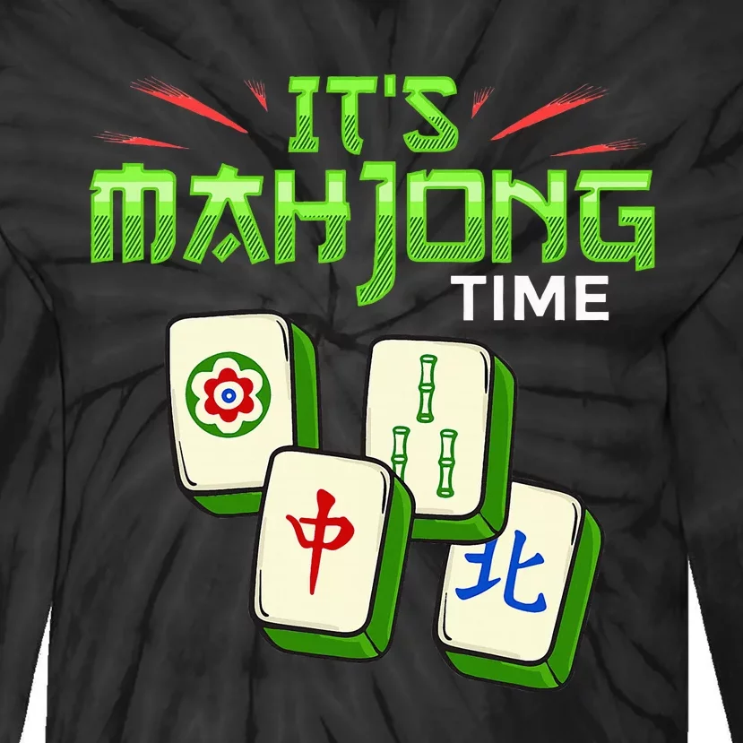 Mahjong Game Mah Jongg Online Player Tile Tie-Dye Long Sleeve Shirt