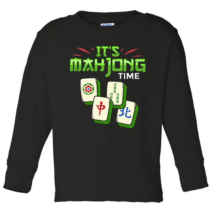 Mahjong Game Mah Jongg Online Player Tile Toddler Long Sleeve Shirt