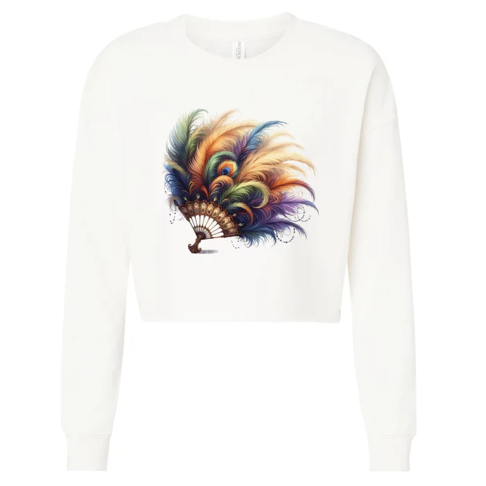 Mardi Gras Cropped Pullover Crew