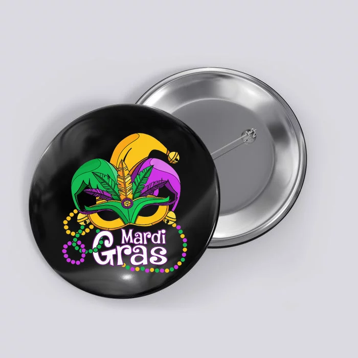 Mardi Gras Mardi Gras Beads Mask Feathers Button