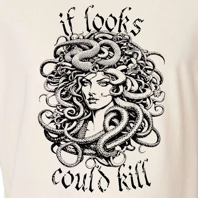 Medusa Greek Mythology Gorgon Pun Garment-Dyed Women's Muscle Tee