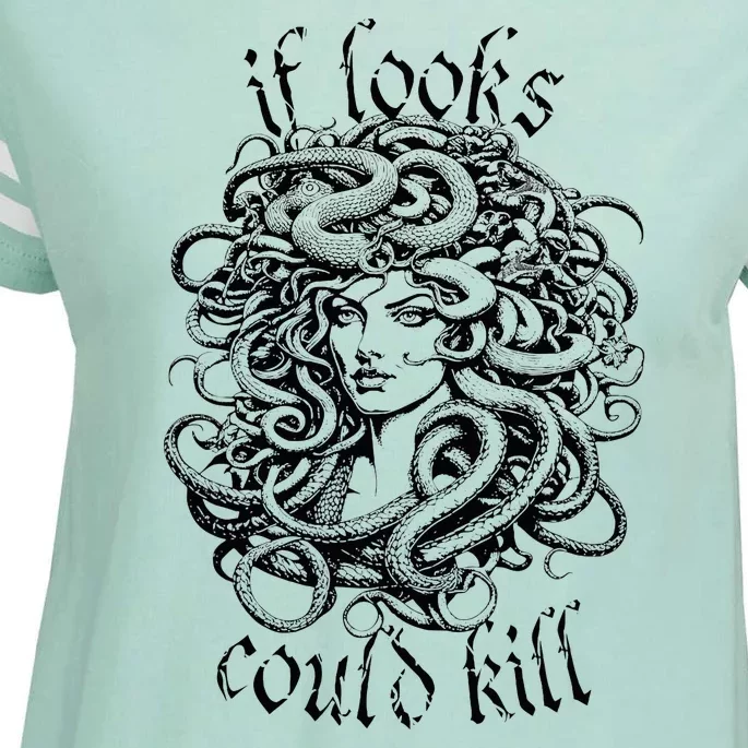 Medusa Greek Mythology Gorgon Pun Enza Ladies Jersey Football T-Shirt