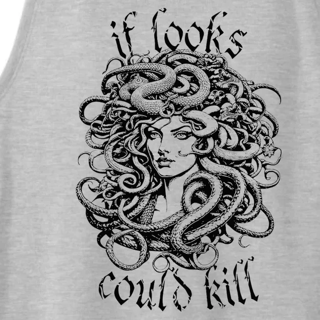 Medusa Greek Mythology Gorgon Pun Ladies Tri-Blend Wicking Tank