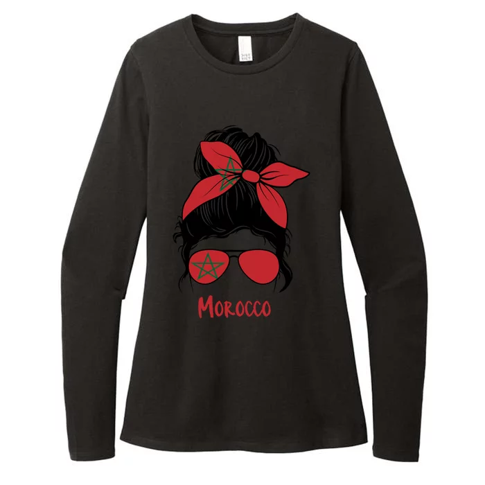 Morocco Girl Moroccan Girl Morocco Flag Gift Womens CVC Long Sleeve Shirt