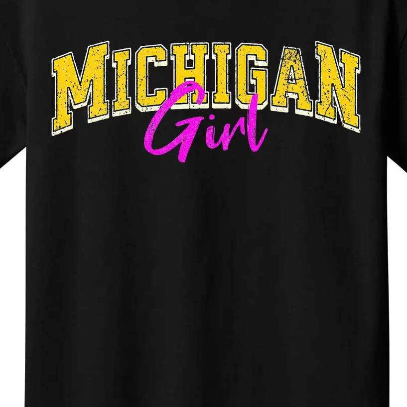 Michigan Girl Kids T-Shirt