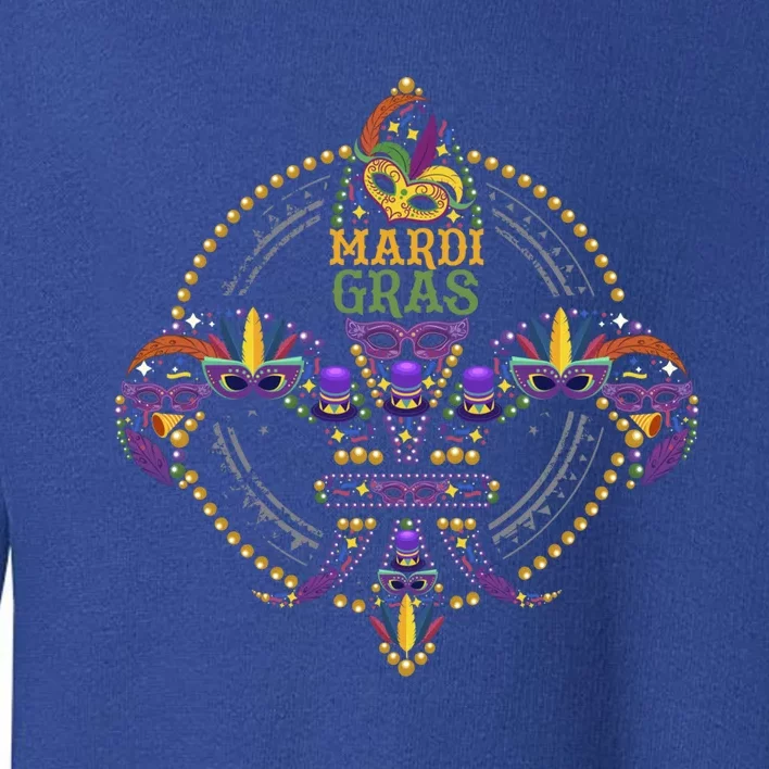 Mardi Gras Mask Gift Design Idea Gift Toddler Sweatshirt