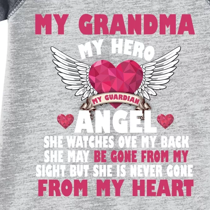 My Grandma My Hero My Angel Infant Baby Jersey Bodysuit