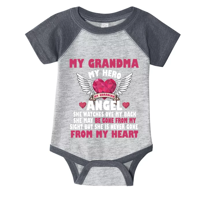 My Grandma My Hero My Angel Infant Baby Jersey Bodysuit