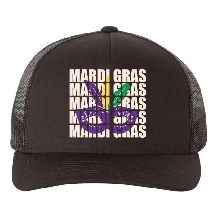 Mardi Gras Mask Mardi Gras Party Costume Yupoong Adult 5-Panel Trucker Hat