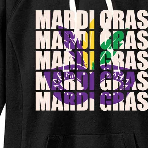 Mardi Gras Mask Mardi Gras Party Costume Women's Fleece Hoodie