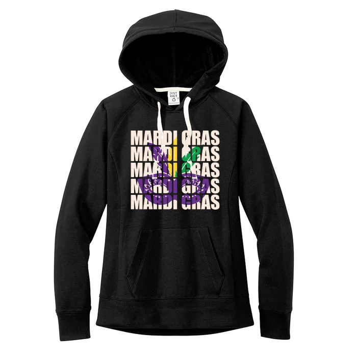 Mardi Gras Mask Mardi Gras Party Costume Women's Fleece Hoodie