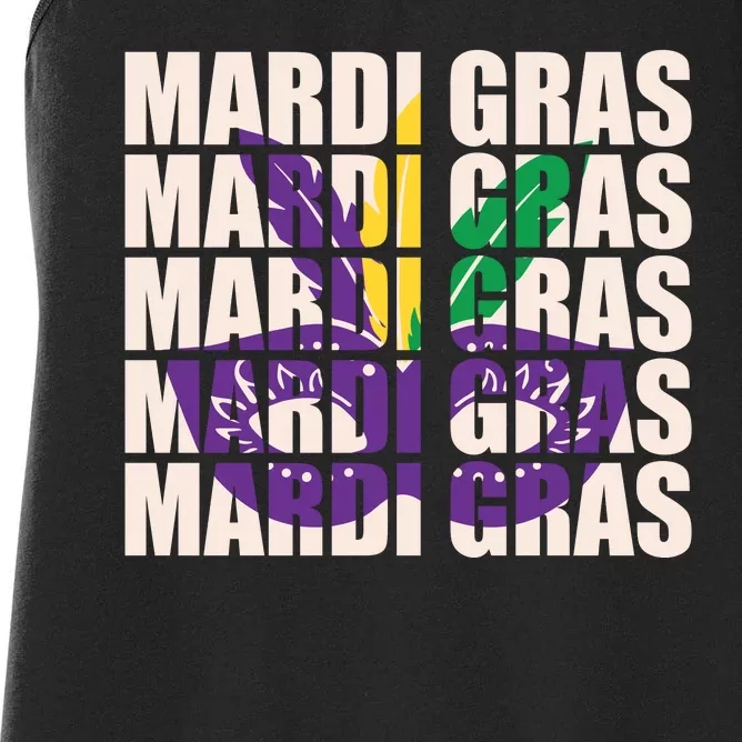 Mardi Gras Mask Mardi Gras Party Costume Women's Racerback Tank