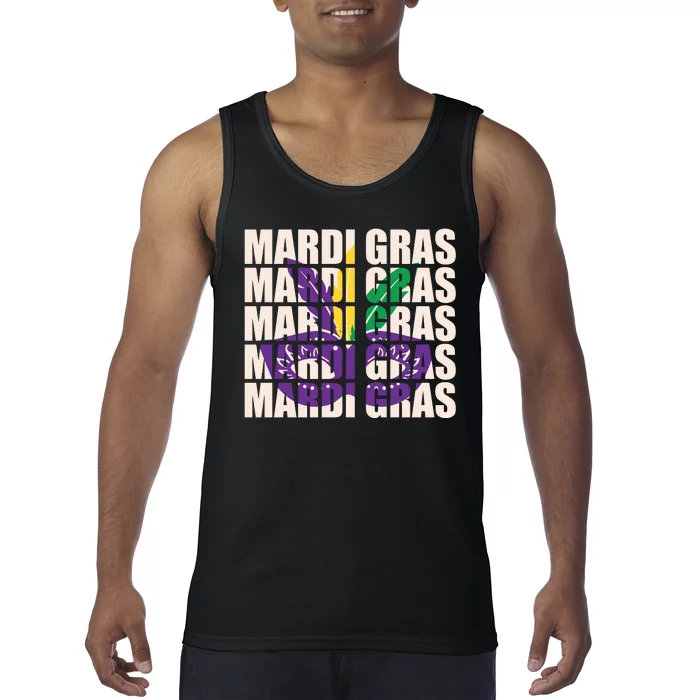 Mardi Gras Mask Mardi Gras Party Costume Tank Top